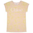 Girls Mini Me Pink & Yellow Floral Dress , 1, hi-res