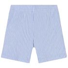 Baby Boys Orange & Blue Striped Shorts Set, 1, hi-res