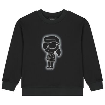 Boys Black Ikonik Logo Sweatshirt