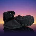 Younger Girls Black Faux Leather Boots, 1, hi-res