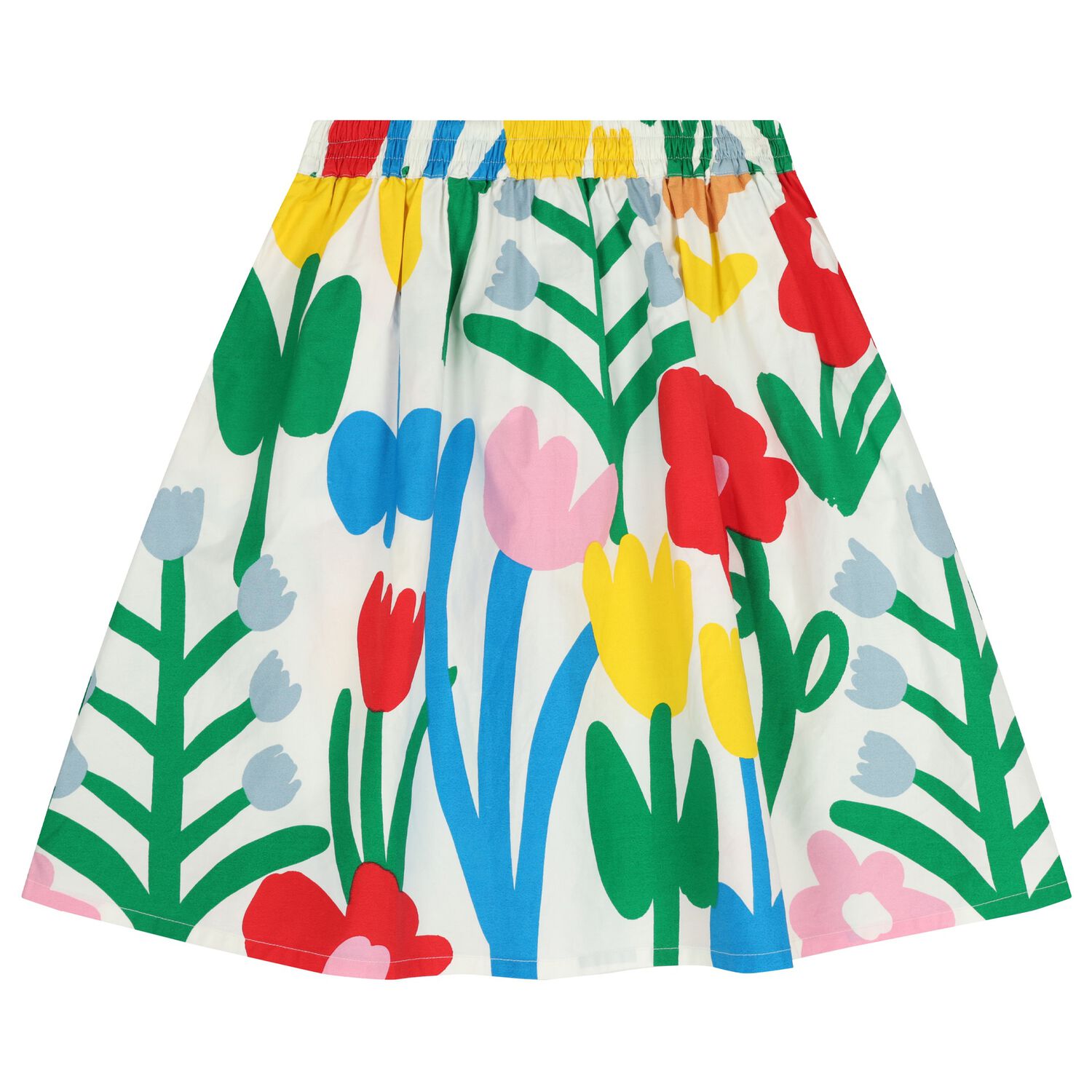Girls Multi-Coloured Floral Skirt, 1, hi-res