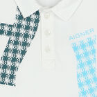 تيشيرت بولو أولاد بالشعار باللون الابيض, 1, hi-res