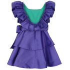 فستان مكشكش باللون البنفسجي , 1, hi-res