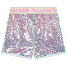 Girls Blue & Pink Sequin Shorts, 1, hi-res