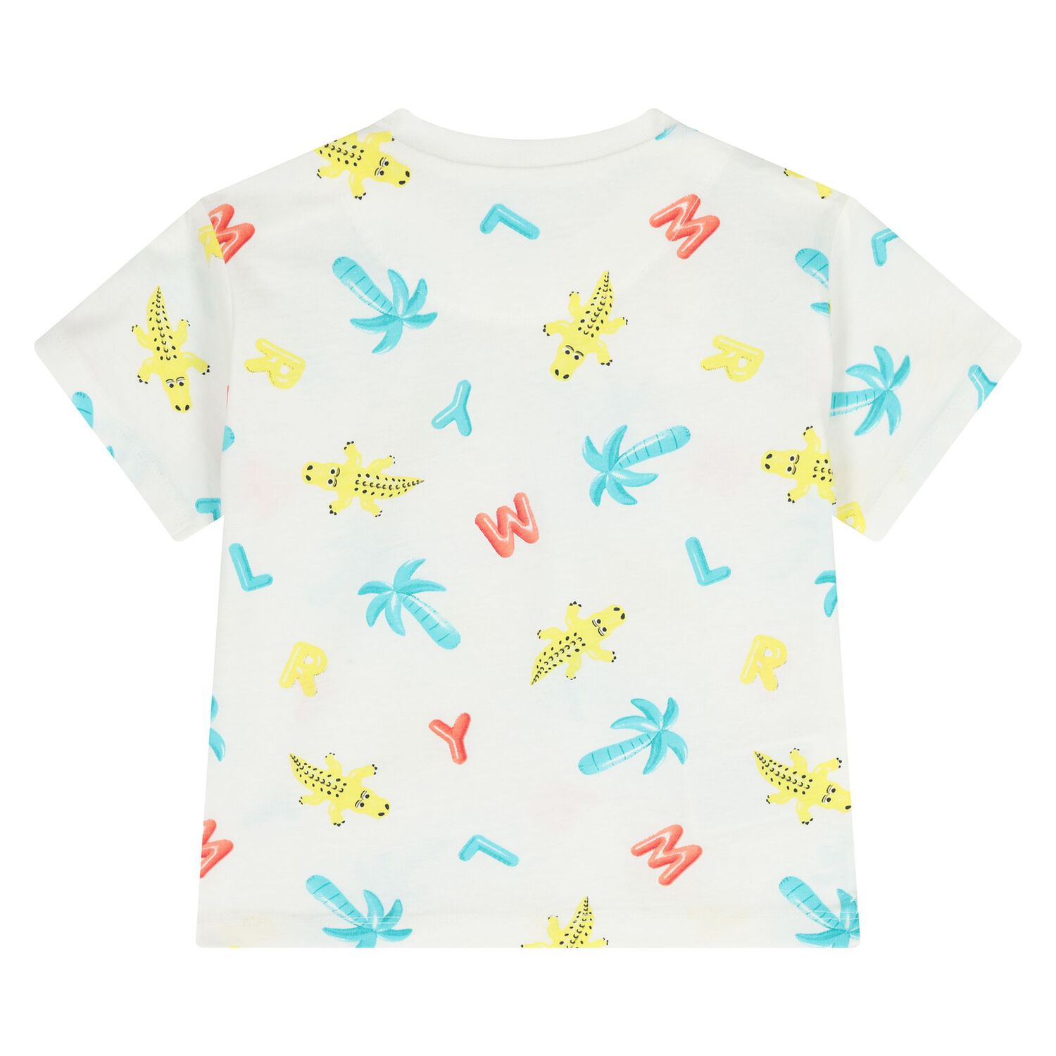 طقم شورت باللون الأخضر والأبيض للأولاد الصغار, 1, hi-res