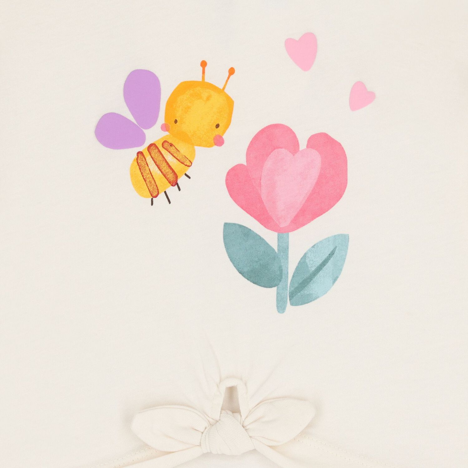 Younger Girls Ivory & Purple Shorts Set, 1, hi-res