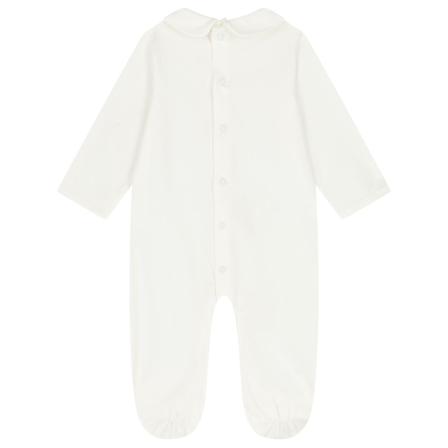 White Teddy Bear Babygrow, 1, hi-res