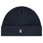 Baby Boys Navy Blue & Gold Logo Babygrow Set, 1, hi-res