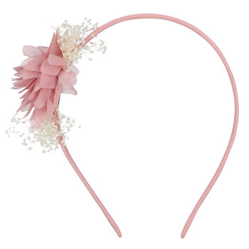 Girls Pink Flower Hairband