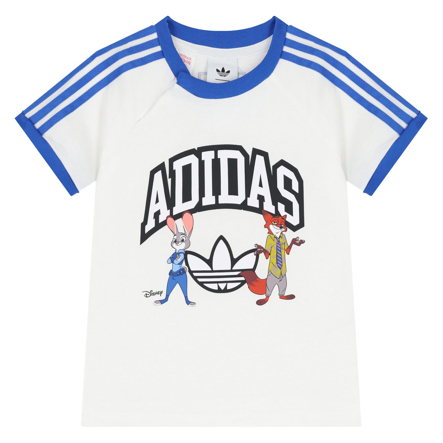 طقم شورتات أبيض وأزرق للأطفال الصغار بشعار ديزني, 1, hi-res