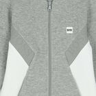 Boys Grey & White Zip Up Top, 1, hi-res