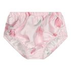 Baby Girls Pink Floral Satin Dress Set, 1, hi-res