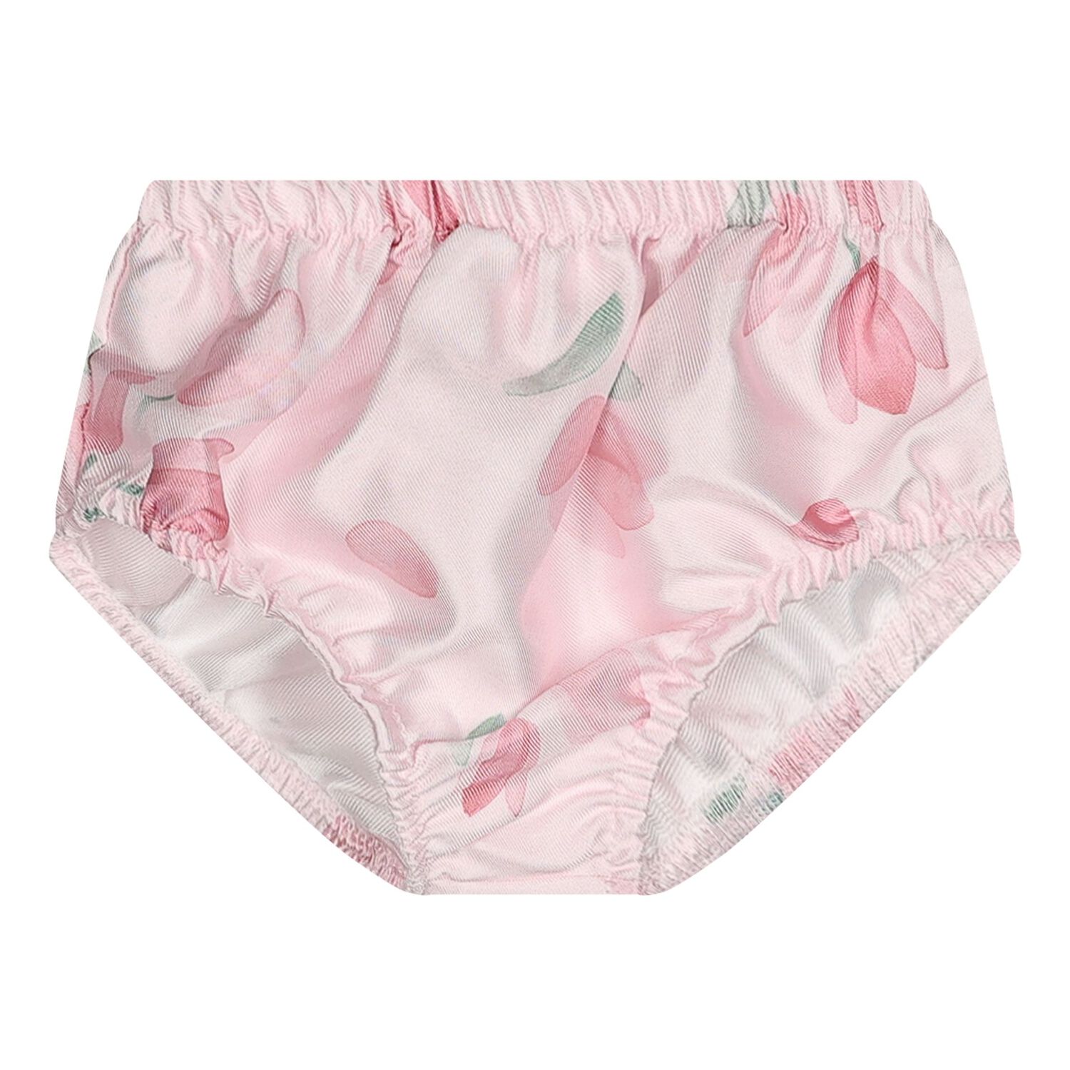 Baby Girls Pink Floral Satin Dress Set, 1, hi-res