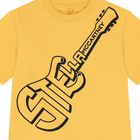Boys Yellow Guitar Logo T-Shirt             , 2, hi-res