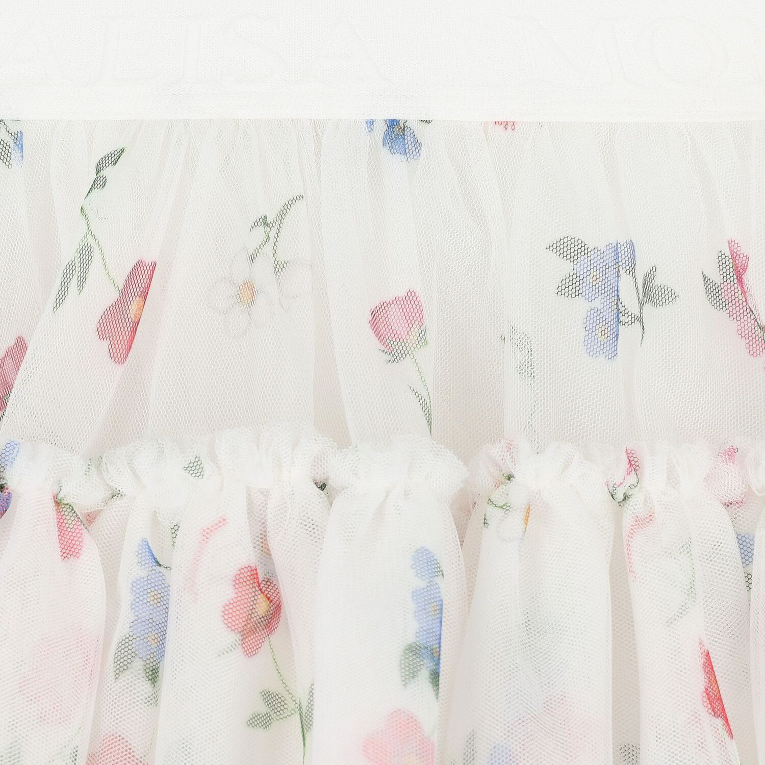 تنوره بنات من التول باللون الابيض , 1, hi-res image number null