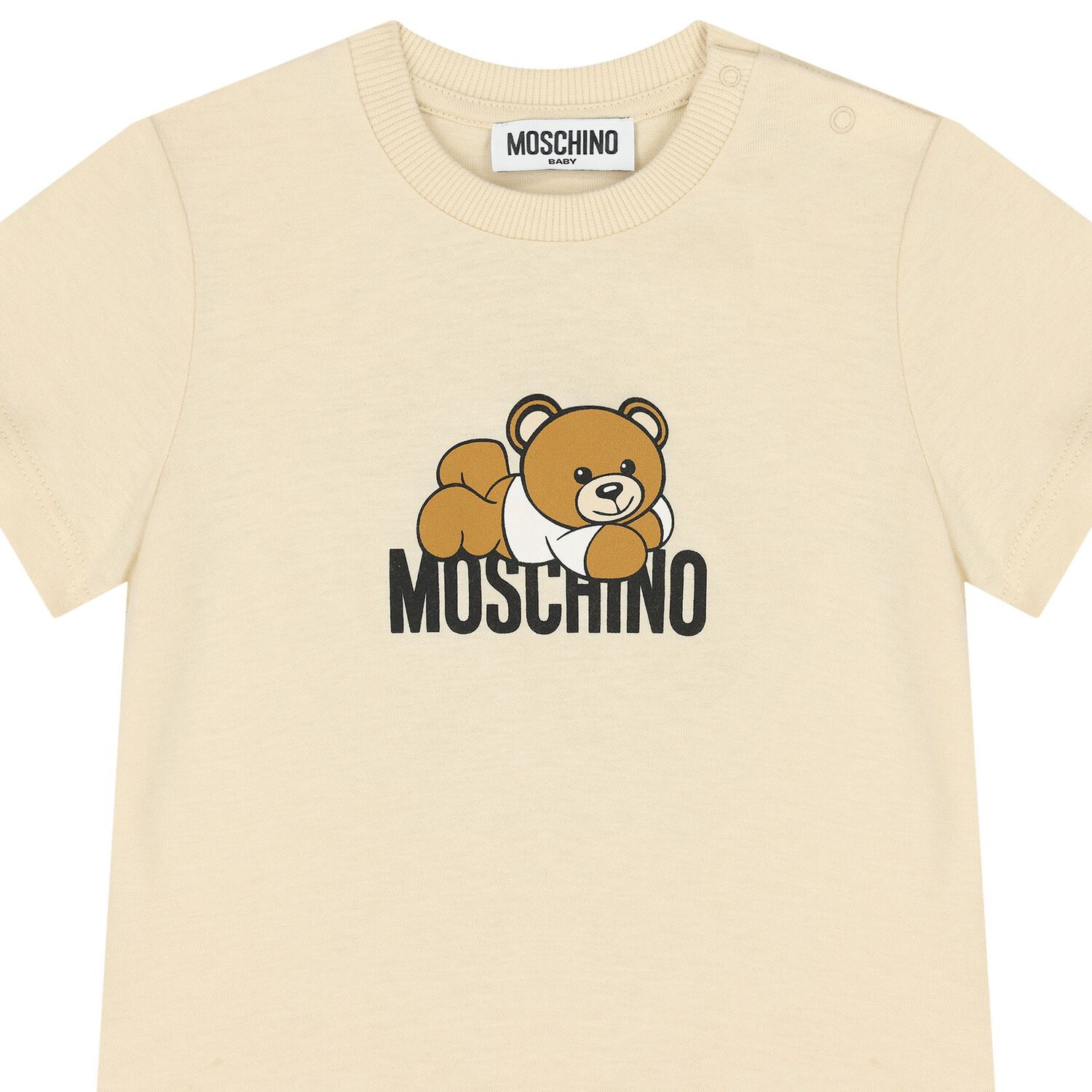 Beige Teddy Bear Logo T-Shirt, 2, hi-res image number null