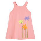 Girls Pink Floral Dress, 1, hi-res