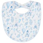 Baby Boys White & Blue Toile de Jouy Babygrow Set, 1, hi-res