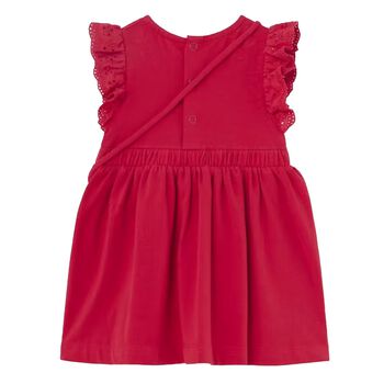 Younger Girls Red Dress & Bag Set