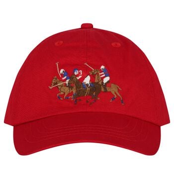 Boys Red Logo Cap