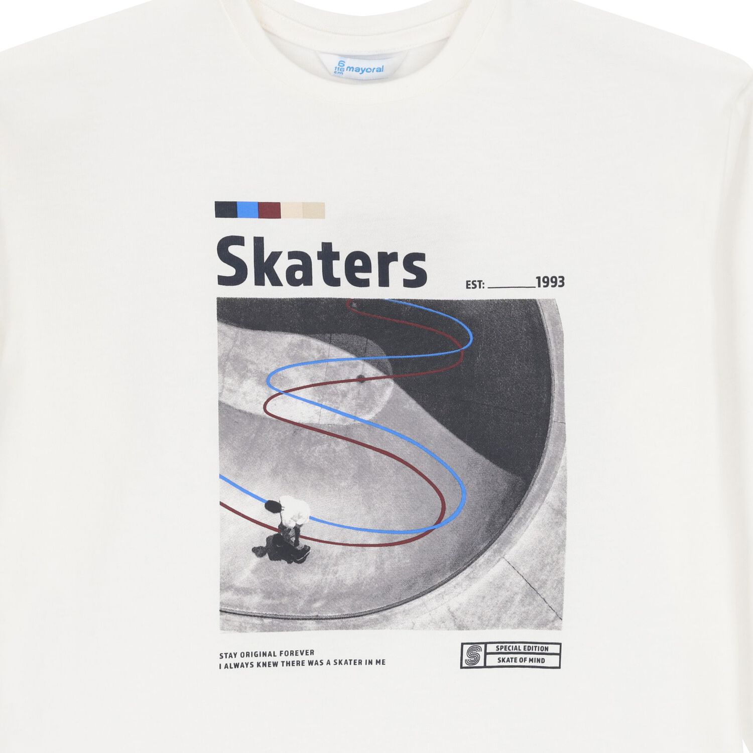 توب اولاد باكمام طويله باللون الكحلى والابيض , 2, hi-res