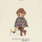 Girls Ivory Polo Bear T-Shirt, 1, hi-res