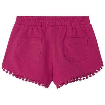 Girls Pink Cotton Jersey Shorts