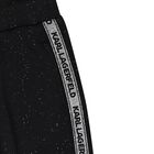 Girls Black Glittery Joggers, 1, hi-res