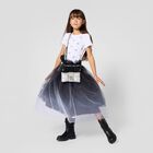 Girls Mini Me White Rhinestones Logo T-Shirt, 1, hi-res