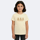 Girls Beige Teddy Bear Logo T-Shirt, 2, hi-res