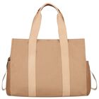 Beige Logo Canvas Baby Changing Bag, 1, hi-res