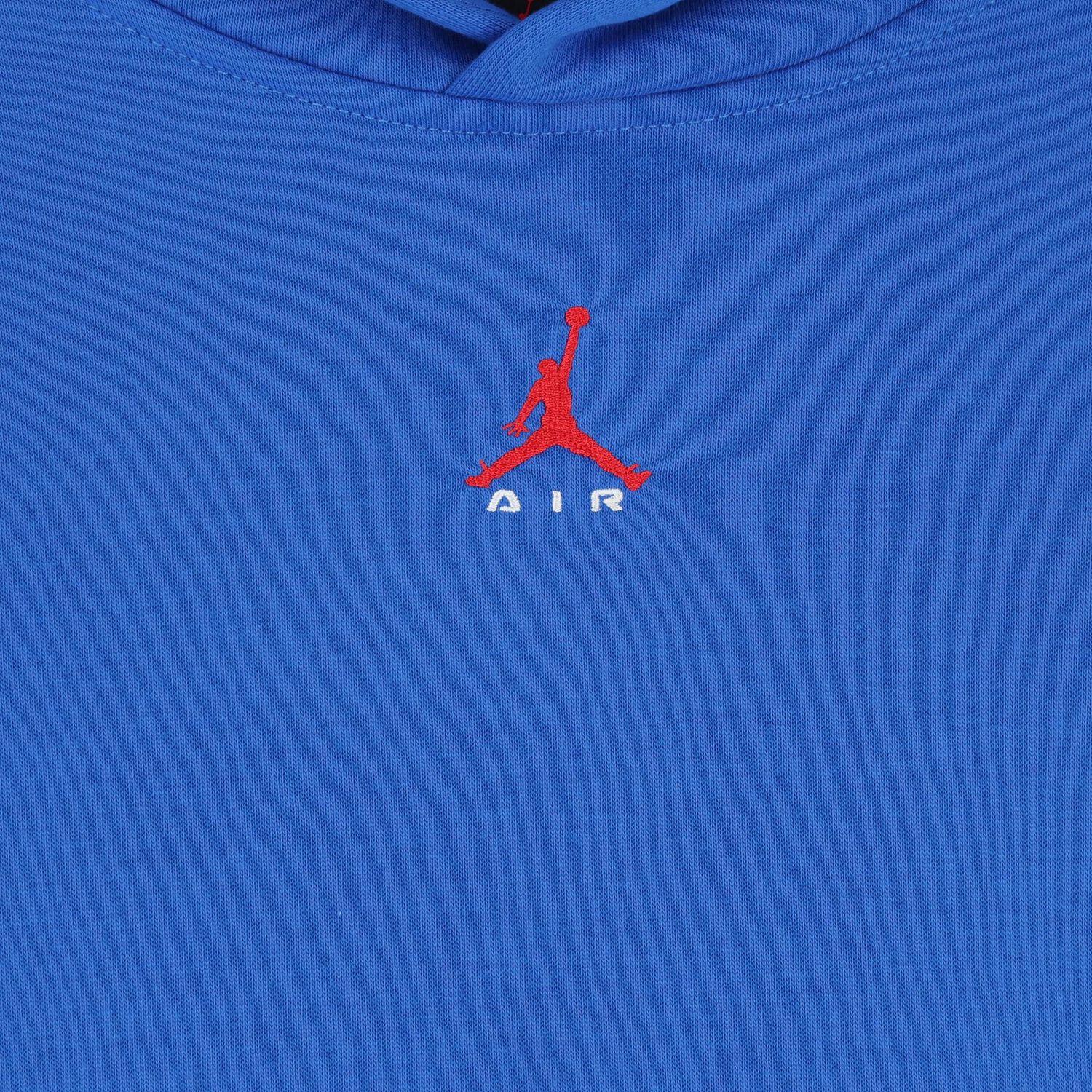 Boys Blue Jordan Logo Hooded Top, 1, hi-res