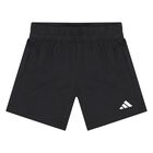 Younger Boys White & Black Logo Shorts Set, 1, hi-res