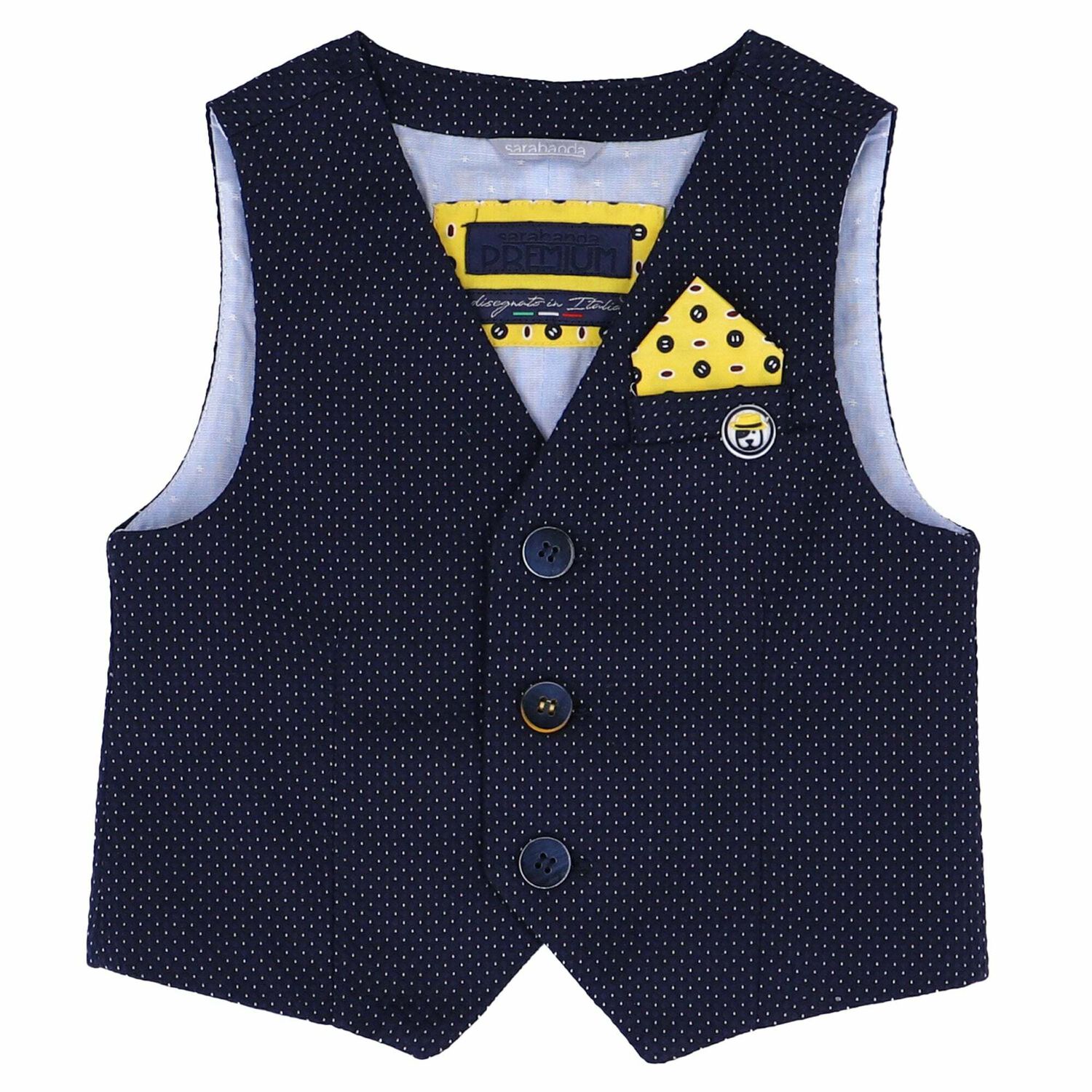 Boys Navy Blue Waistcoat, 1, hi-res image number null