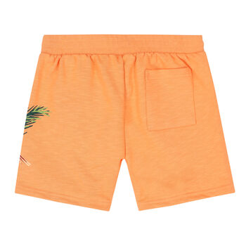 Girls Orange Logo Shorts