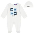 Baby Boys White Logo Babygrow Set, 1, hi-res
