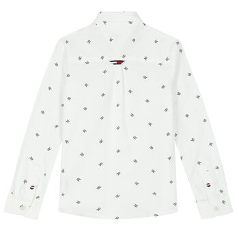Boys White Logo Shirt