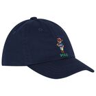 Baby Boys Boys Navy Blue Logo Cap , 1, hi-res