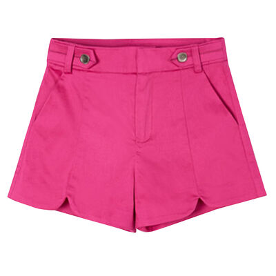 Girls Pink Satin Shorts
