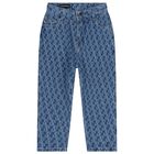 Boys Blue Denim Logo Jeans, 1, hi-res