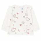 تيشيرت باللون العاجى للبنات, 2, hi-res