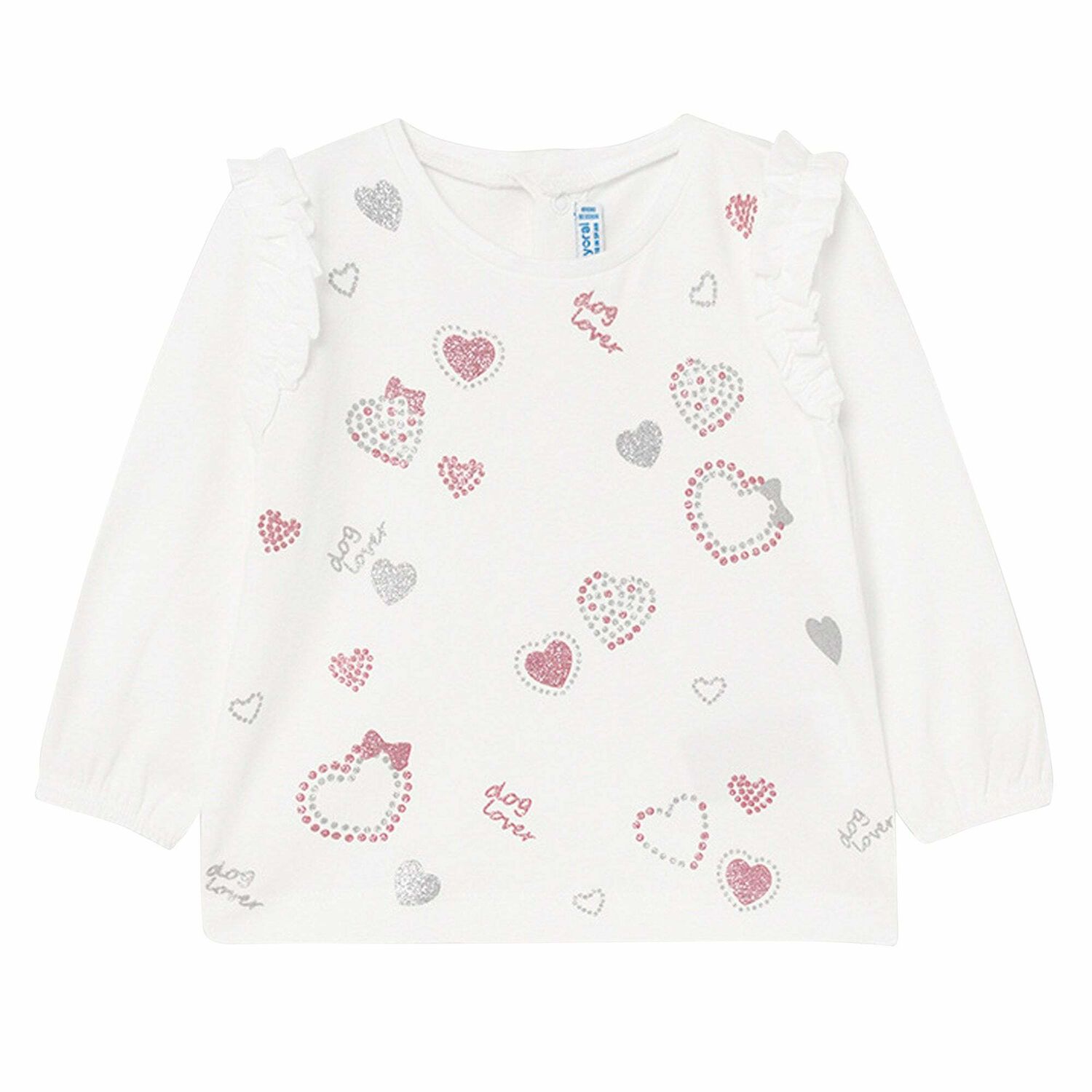 تيشيرت باللون العاجى للبنات, 2, hi-res