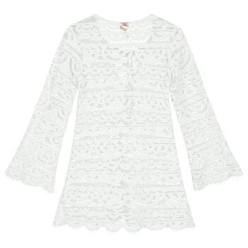 Girls White Lace Tunic