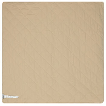 White & Beige Coin Logo Baby Blanket
