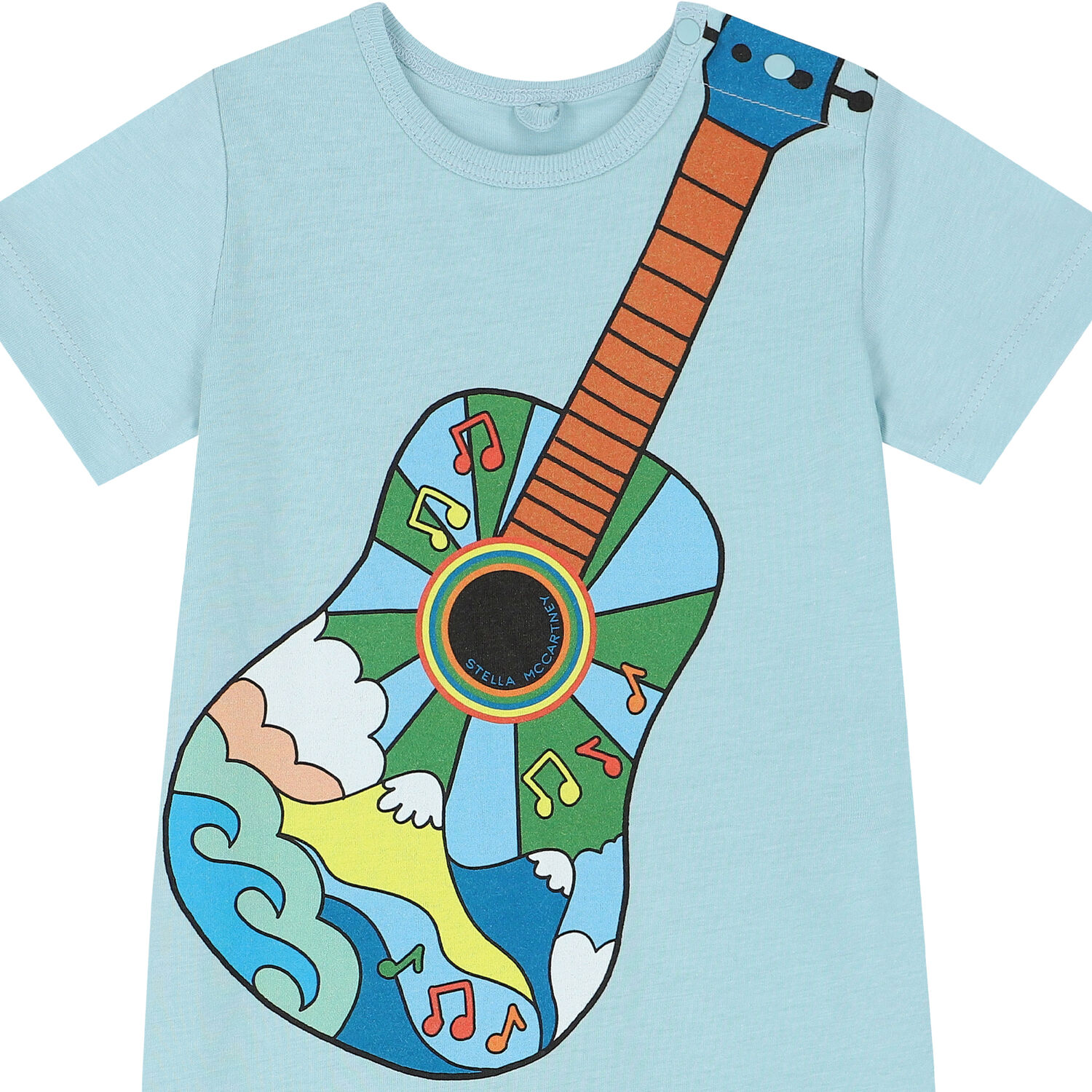 Baby Boys Blue Guitar Romper, 1, hi-res image number null