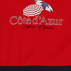 Girls Red & White Logo Dress, 1, hi-res