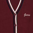 Girls Burgundy Logo Knitted Cardigan, 1, hi-res