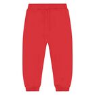Younger Red Teddy Bear Logo Tracksuit, 4, hi-res