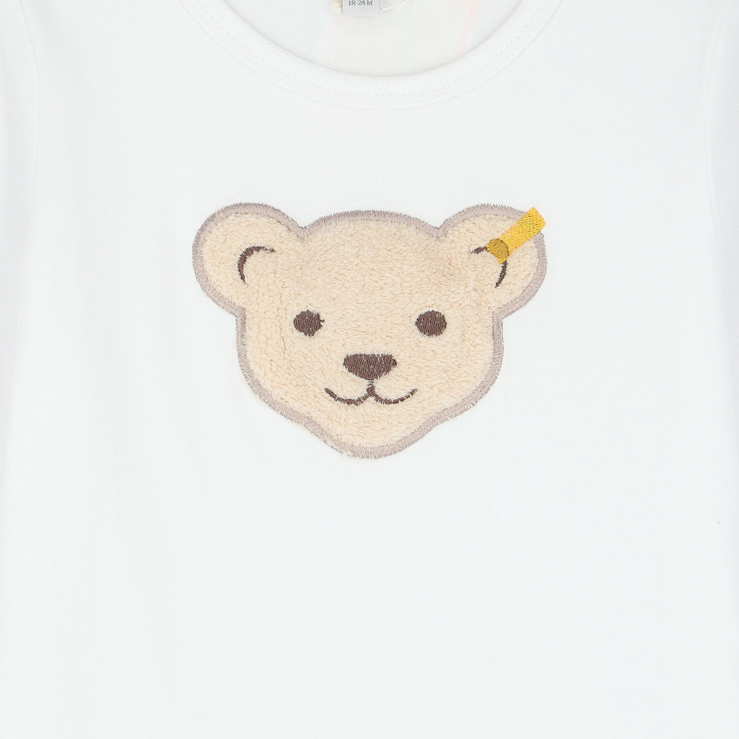Boys White Teddy Long Sleeve Top, 1, hi-res image number null