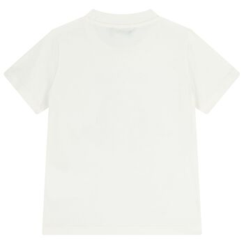 تيشيرت بنات بشعار ميدوسا باللون الأبيض